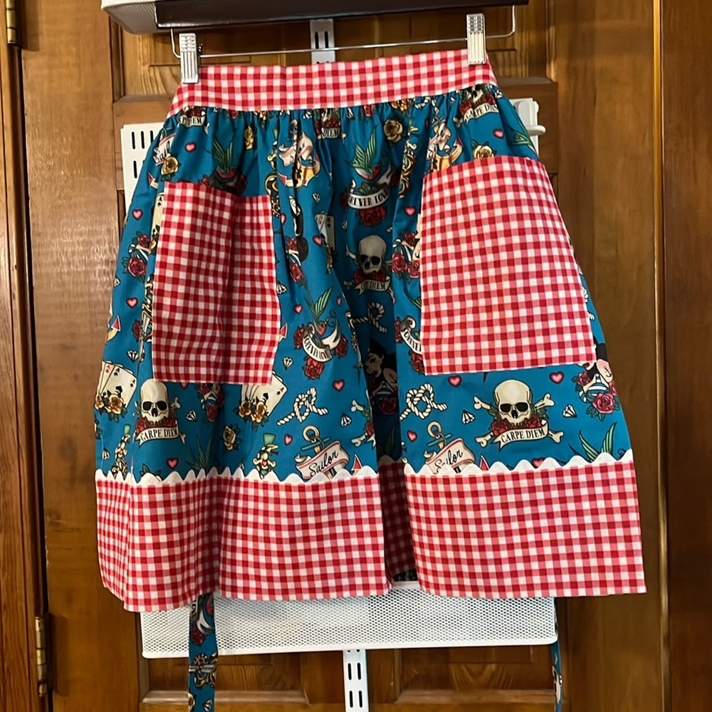 Vintage/Retro Style Handmade Apron One Size Fits Most - Traditional Tattoos